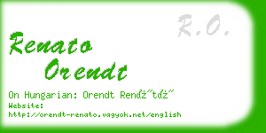 renato orendt business card